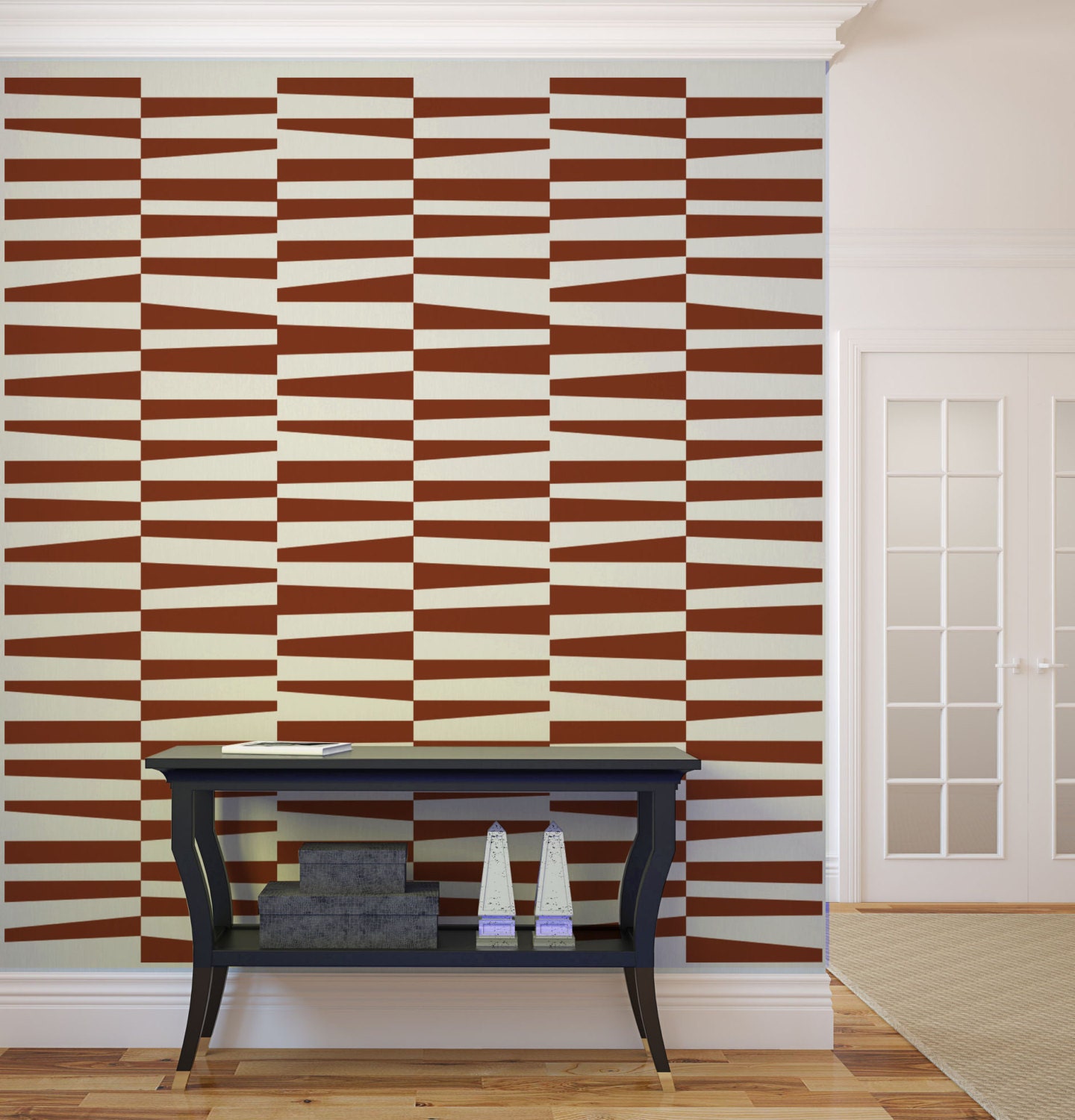 Wall Decal Geometric Stripes Trapezoid Rectangle Pattern Abstract