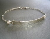 Hammered Bar Bracelet, Silver Bar Bracelet,  Friendship Bracelet, Sterling Silver Bracelet, Best Friend, Birthday, Sister, Mother