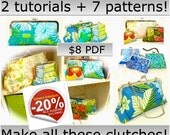Clutch Tutorials PDF - NOW with 7 patterns - 10 inch, 8 inch, 6 inch, 4.5 inch, 3 inch