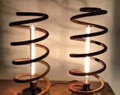 Pair of Vintage Coil Table Lamps