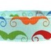 The Mustache in Blue - Multicolored Dog collar