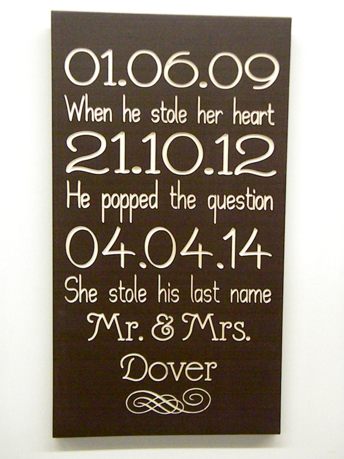 Personalized Engagement Gift, Wedding Gift, wedding sign, Anniversary Gift, Bridal Shower Gift Carved Engraved Wall Sign