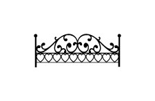 Headboard Wrought Iron Wall Vinyl Decal Queen 60 x 20"