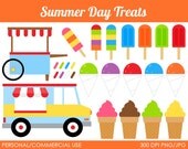 Summer Day Treats Clipart - Digital Clip Art Graphics for Personal or Commercial Use