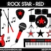 Rock Star Clipart - Digital Clip Art Graphics for Personal or Commercial Use