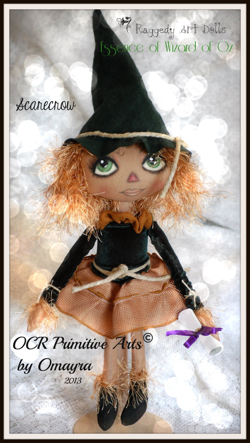 ON SaLE Raggedy Art doll Essence of Wizard of Oz  Scarecrow On SaLe SaLE