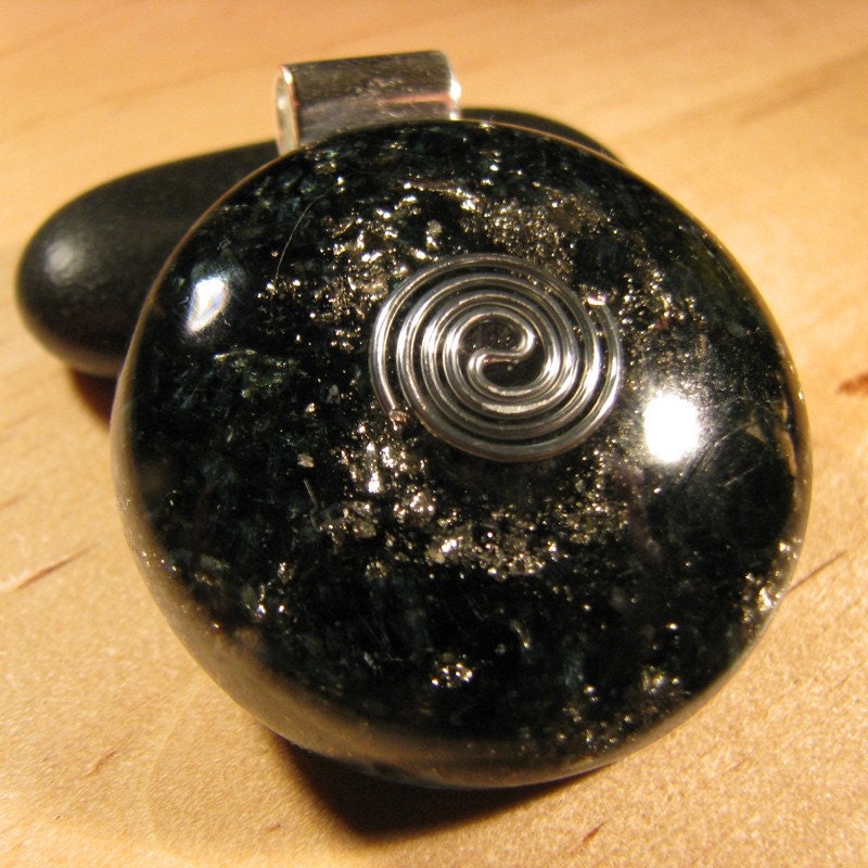 Arrojadite and Pyrite Orgone Pendant