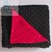 Minky Baby Blanket Red and Black 30 x 28