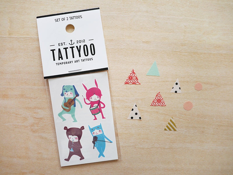 The Musicians - Temporary Tattoo (Set of 2)