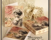 Victorian Note Cards / MADE TO ORDER / Digital Collage / 10 Cards & Box / Feminine Romantic Downton Abbey Shabby Chic Nostalgic Vintage