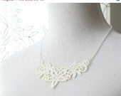 Memorial Day Weekend Sale Lace Necklace - Marianela in Ivory - Ivory Collar Necklace - Lace Bridal Jewelry