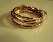 10k, solid gold, ROSE, set of 3 rings, 18g stacking,  Etsy jewelry, sizes 8.25 to 11