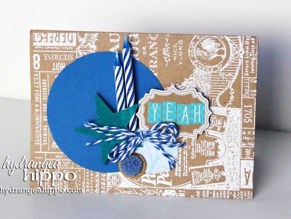 YEAH Birthday Card - Handmade One of A Kind