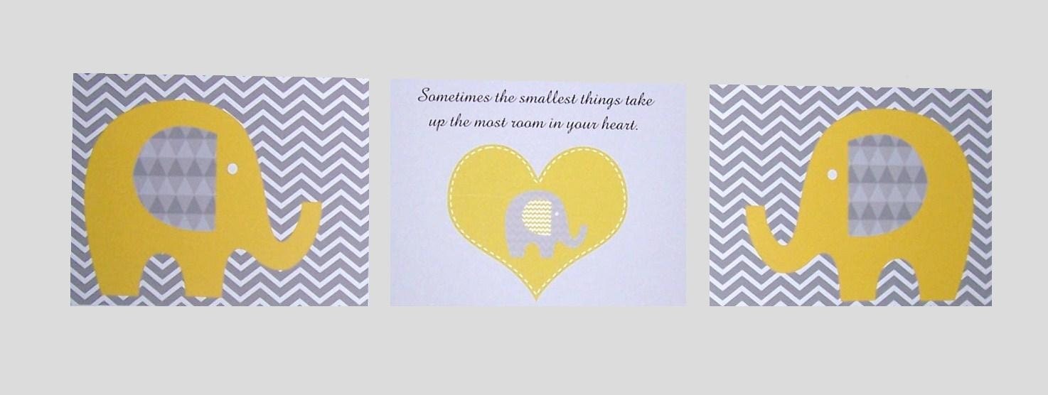 Nursery Art, Kids Wall Art, Baby Room Decor, Children's Art, Elephants, Sometimes the smallest things..., Set of 3, 8 x 10 Prints