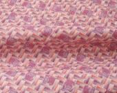 Vintage 19th Century Retro Cotton Fabric Mauve Lavender Floral Pattern - One Yard