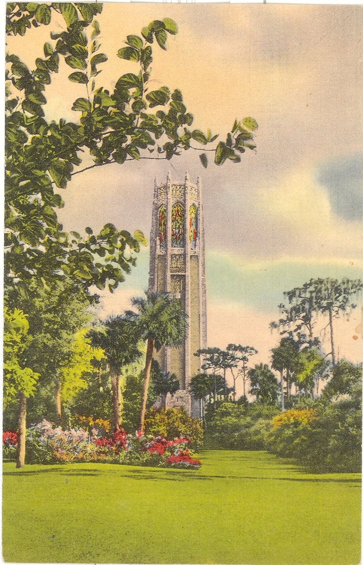Vintage Florida Postcard - Lake Wales - Bok Singing Tower