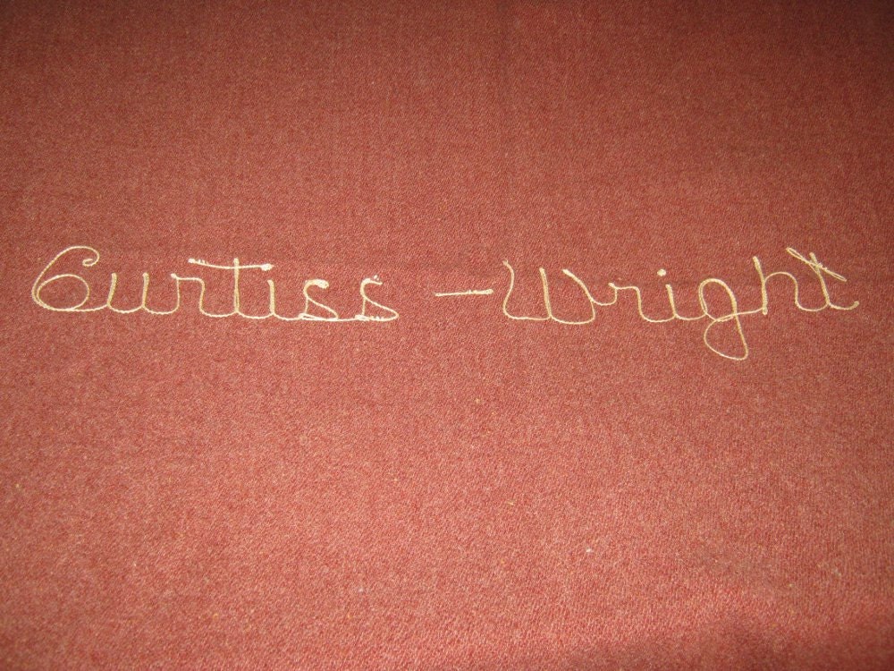 Vintage blanket, souvenir, Curtiss Wright airplanes, 1930s, 1940s