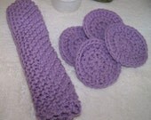 Crochet Eco Spa Cloth and Facial Scrubbies Gift Set