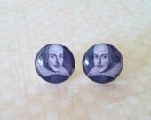Shakespeare Portrait Stud Earrings