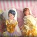 FrivolTees Fairy Fashion Set - Vintage style Paper Doll Concept - Lavender, Yellow and Gold