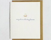 Letterpress Congrats on the Tiny Human New Baby Card