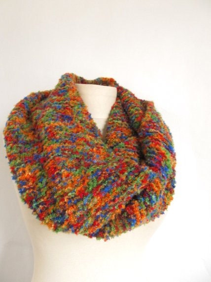 Mealy crochet infinity scarf cowl neckwarmer super soft vegan handmade womens loop scarf eternity circle valentin gifts under 25