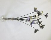 Fresh White and Purple Forever Blooming Bouquet of Repurposed Flowers