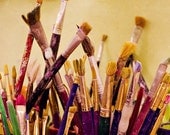 Paintbrushes - 8x12 Fine Art Photo - Multicolor - Artsy Decor - Craft Room Decor - Made in Israel