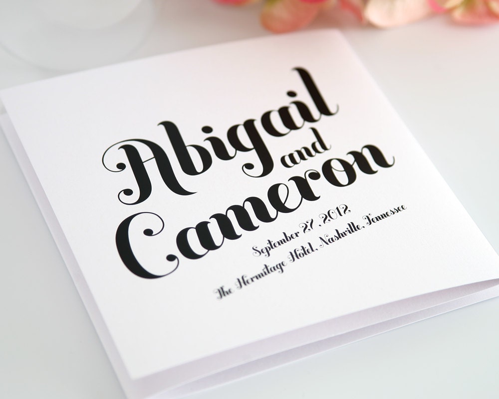Sweet Script Wedding Program, Purchase this Deposit to Get Started
