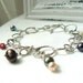 Sterling silver and freshwater pearls Bracelet - Handmade Chain