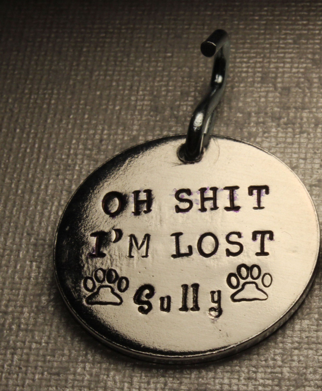 Custom Stamped Pet ID Tag - 1-1/4"