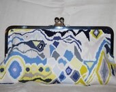 Ikat Brights Patterned Clutch/Crossbody Handbag