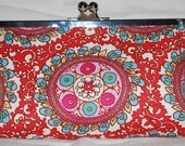Pink Whimsy Patterned Clutch/Crossbody Handbag