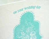 Letterpress Marriage card - Wedding Day