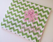 Personalized Baby Blanket 30x35- Minky Baby Blanket- Chevron Minky Blanket- Applique Baby Blanket- Custom Blanket- Chevron Baby Blanket