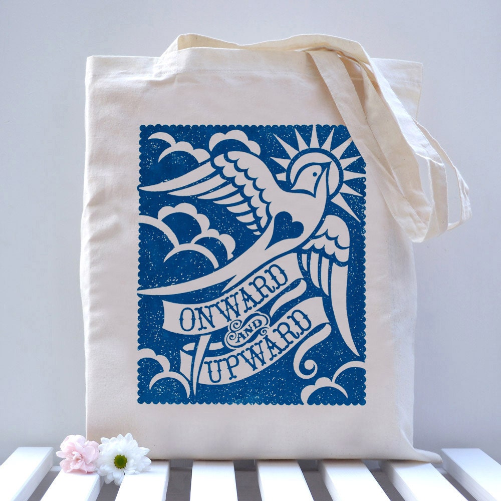 Onward and Upward Bird Tote Bag