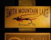 3 nostalgic Smith Mountain Lake Virginia fishing lure boxes lake house cabin wall decoration