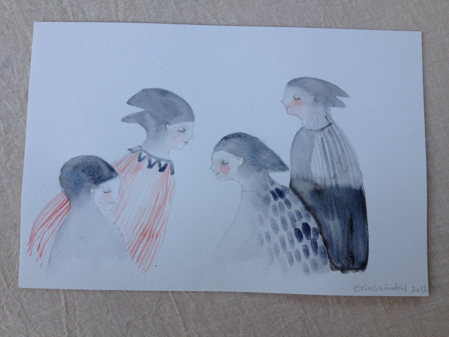The Gathering - original water colour illustration