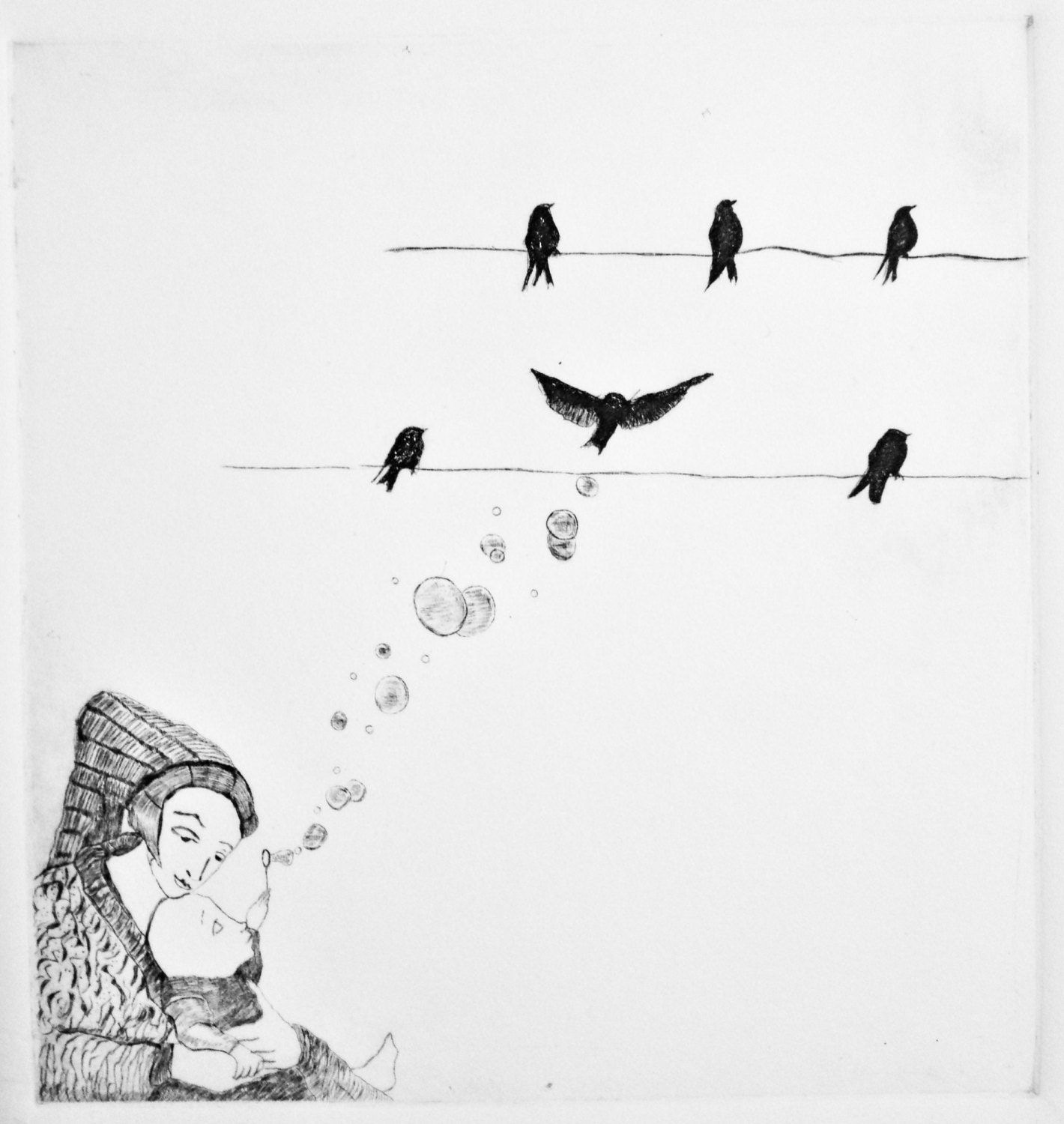 Sunday - Original Etching