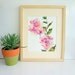 Hydrangea Flower Watercolor, Fine Art Print 8.5x11, Watercolor Flowers