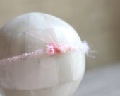 mini shell pink halo/tieback