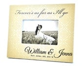 Personalized Picture Frame for 4x6 Photo Wedding or Anniversary Gift UPWJ-01