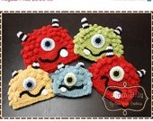 ON SALE Monster Hat Crochet Pattern - BRONSTER & Missy - 104