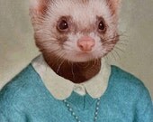 Juliet Ferret - 18" X 24" Art Print