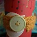Mustard Yellow Crochet cozy sleeve for take out coffee cup