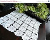 ON SALE Vintage Crochet Doily - Lacy and Lightweight - Placemat 7600
