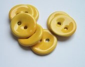 Sunny Yellow Ceramic Buttons