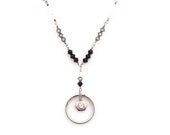 ID lanyard eyeglass holder black grey gray white sterling silver