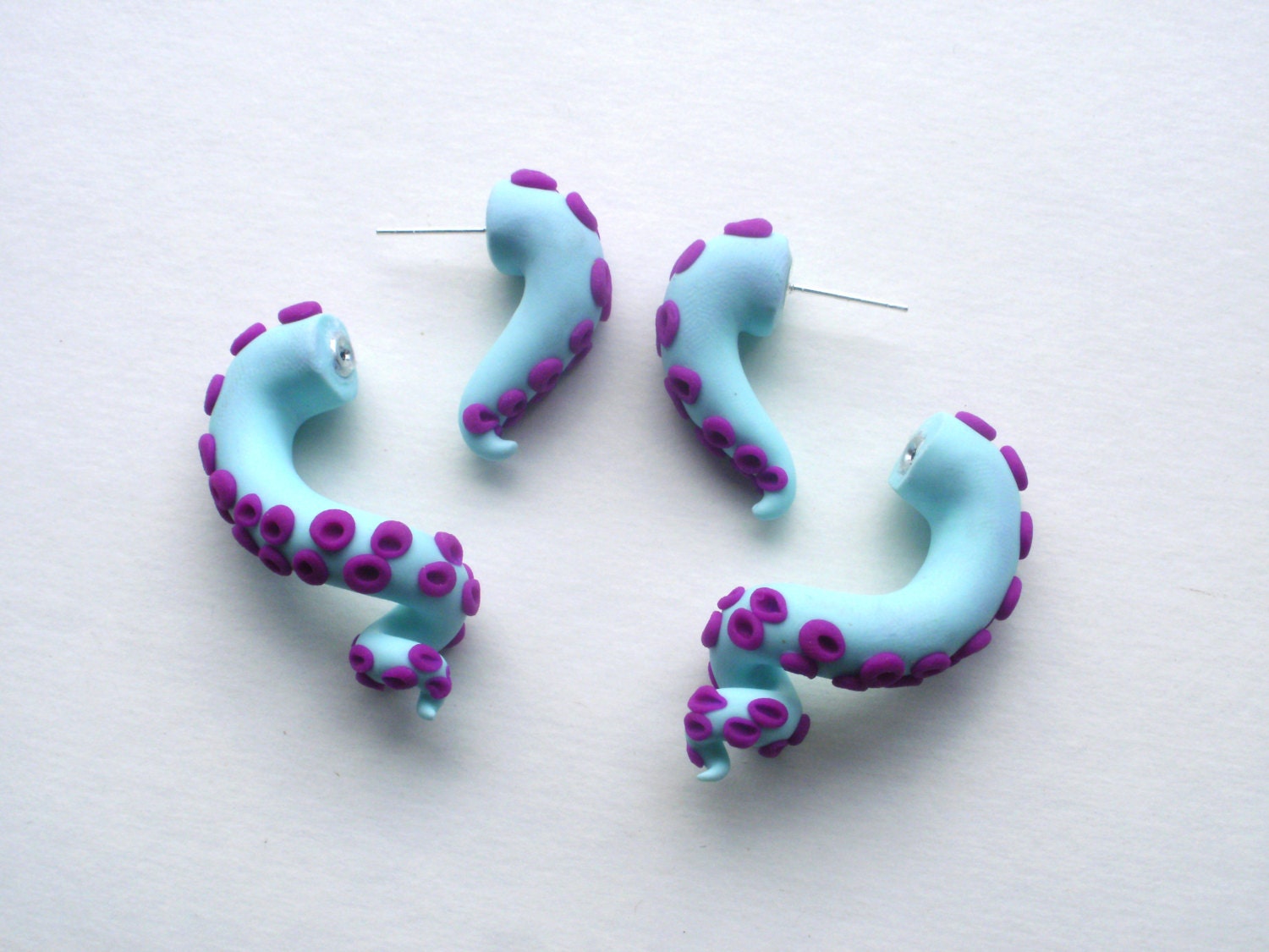 Caribbean Reef Octopus Fake Gauged Tentacle Earring