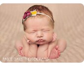velvet and lace flower headband